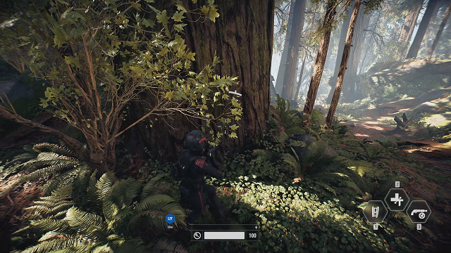 敵に補足されると感知メーターが表示される 敵に補足されると感知メーターが表示される